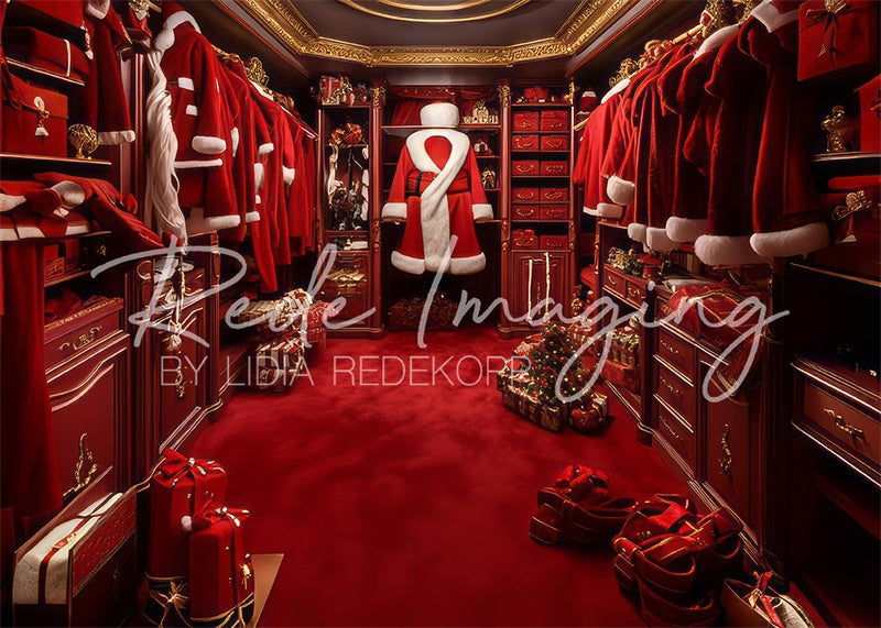 Kate Rouge Placard du Père Noël Toile de fond conçue par Lidia Redekopp