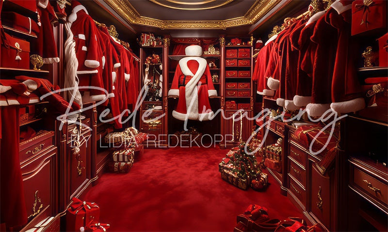 Kate Rouge Placard du Père Noël Toile de fond conçue par Lidia Redekopp