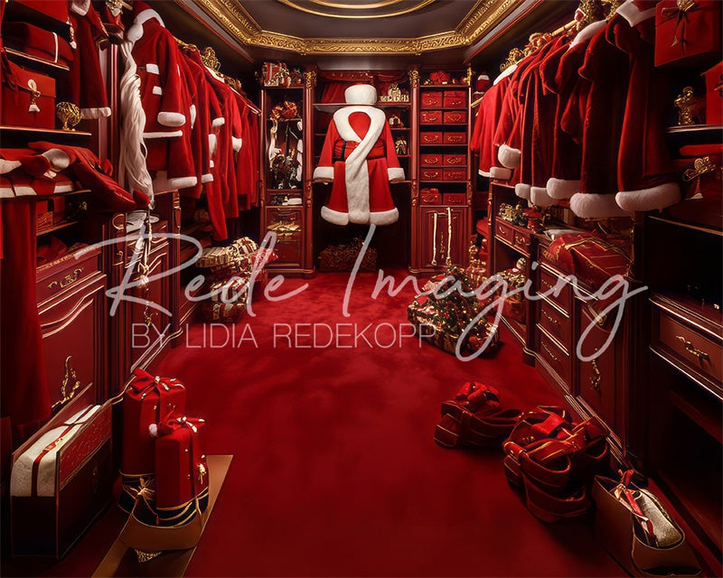 Kate Rouge Placard du Père Noël Toile de fond conçue par Lidia Redekopp
