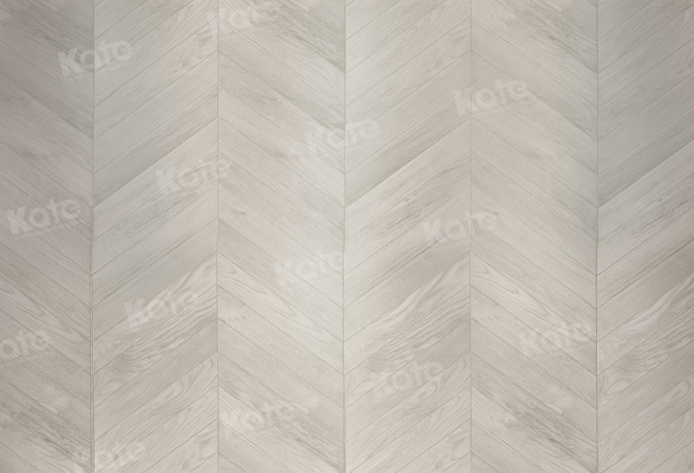 Kate Gris clair Blanc Plancher à chevrons Sol Toile de fond conçue par Kate Image