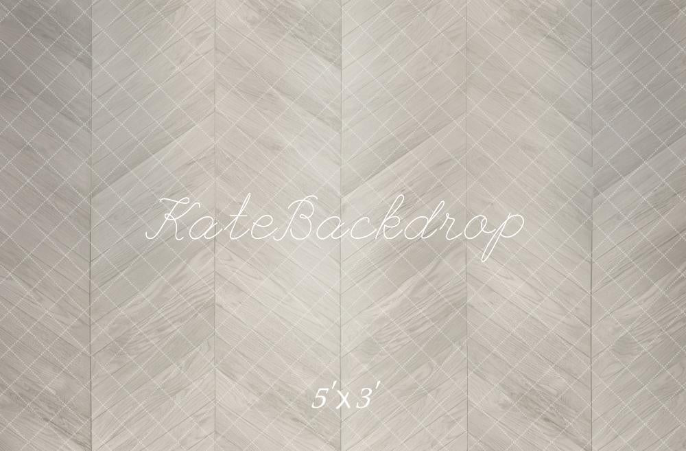 Kate Gris clair Blanc Plancher à chevrons Sol Toile de fond conçue par Kate Image - Kate Backdrop FR