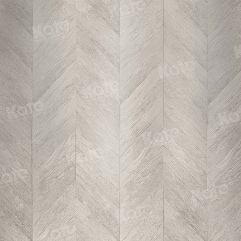 Kate Gris clair Blanc Plancher à chevrons Sol Toile de fond conçue par Kate Image