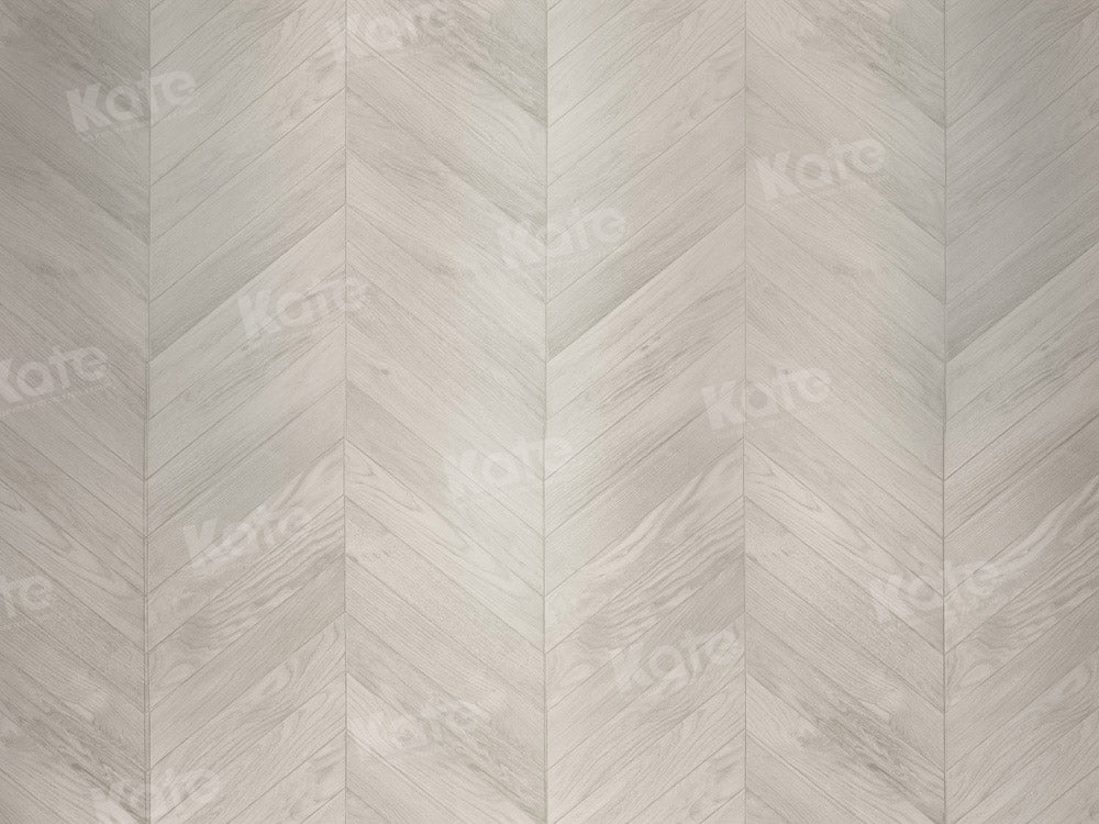Kate Gris clair Blanc Plancher à chevrons Sol Toile de fond conçue par Kate Image
