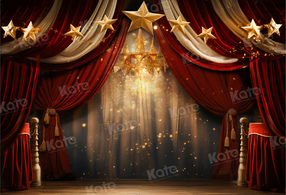 Kate Rouge & Doré Scène Flash Étoiles Toile de fond conçue par Chain Photographie - Kate Backdrop FR