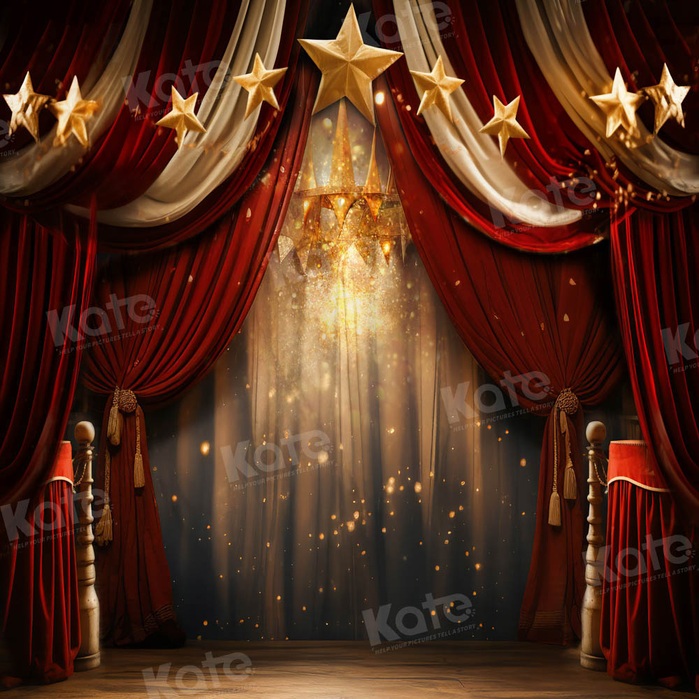 Kate Rouge & Doré Scène Flash Étoiles Toile de fond conçue par Chain Photographie - Kate Backdrop FR