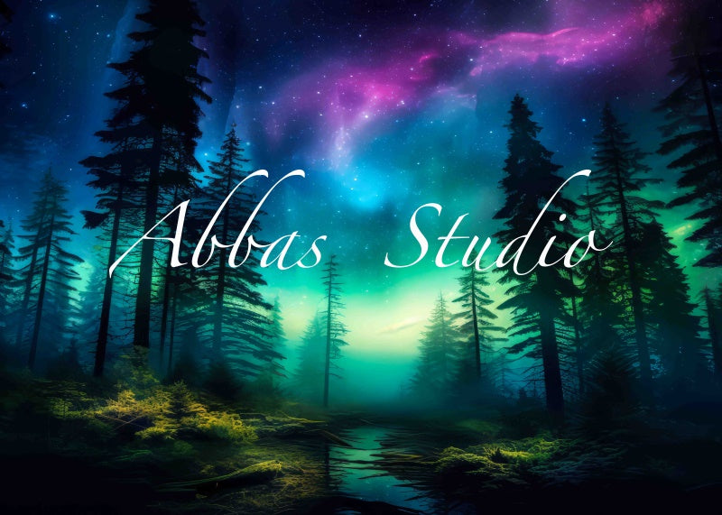 Kate Aurores boréales Nuit Ciel Toile de fond conçue par Abbas Studio - Kate Backdrop FR