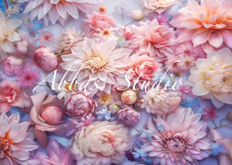 Kate Printemps Mur Floral Rose Toile de fond conçue par Abbas Studio