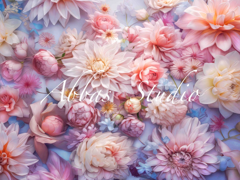 Kate Printemps Mur Floral Rose Toile de fond conçue par Abbas Studio