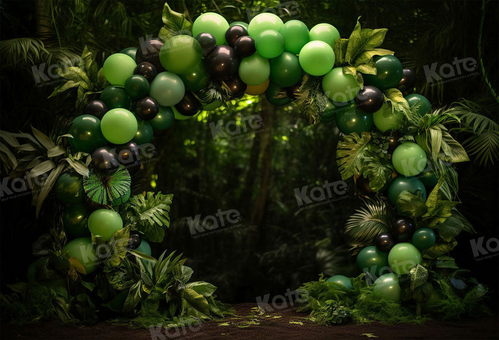 Kate Vert Ballon de Raisin Violet Jungle Toile de fond pour la photographie - Kate Backdrop FR