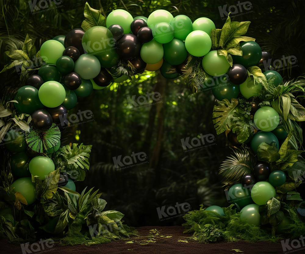 Kate Vert Ballon de Raisin Violet Jungle Toile de fond pour la photographie - Kate Backdrop FR