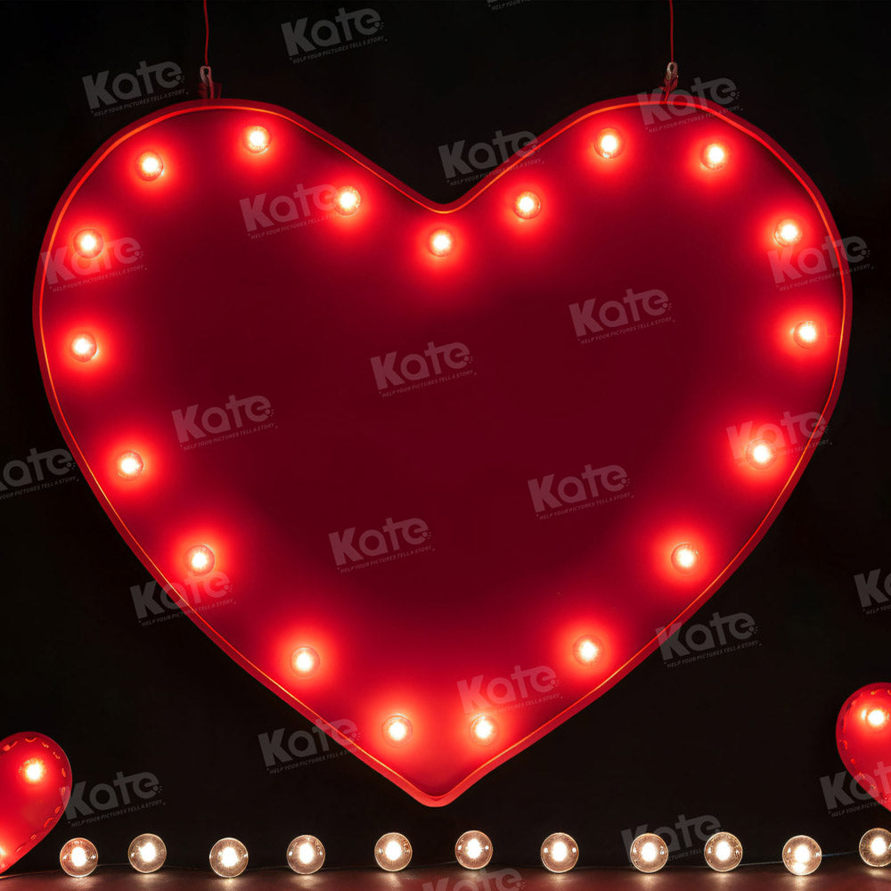 Kate Lampe d'amour Brillant Saint Valentin Toile de fond pour la photographie - Kate Backdrop FR