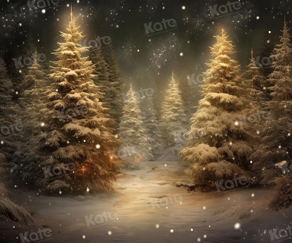 Kate Noël Neige Arbres Hiver Toile de fond pour la photographie