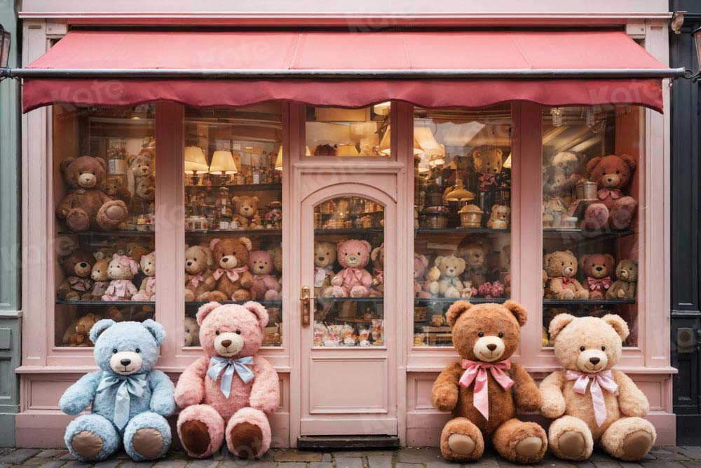 Kate Anniversaire Rose Vitrine Ours en peluche Toile de fond conçue par Chain Photographie - Kate Backdrop FR