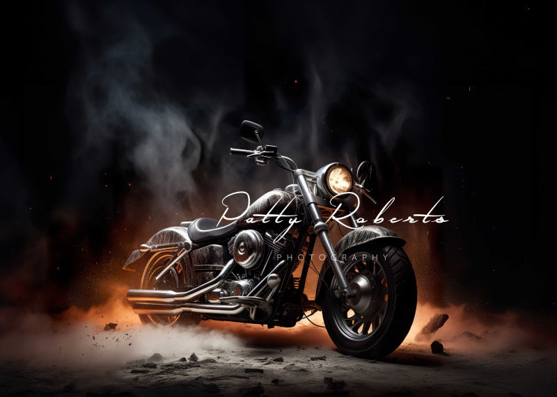 Kate Noir Moto Fête des pères Enfant Toile de fond conçue par Patty Robert - Kate Backdrop FR