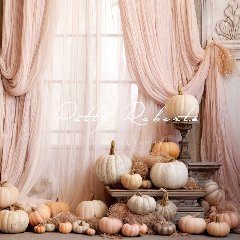 Kate Bohème Citrouilles Fenêtre Rideau Toile de fond conçue par Patty Robert - Kate Backdrop FR