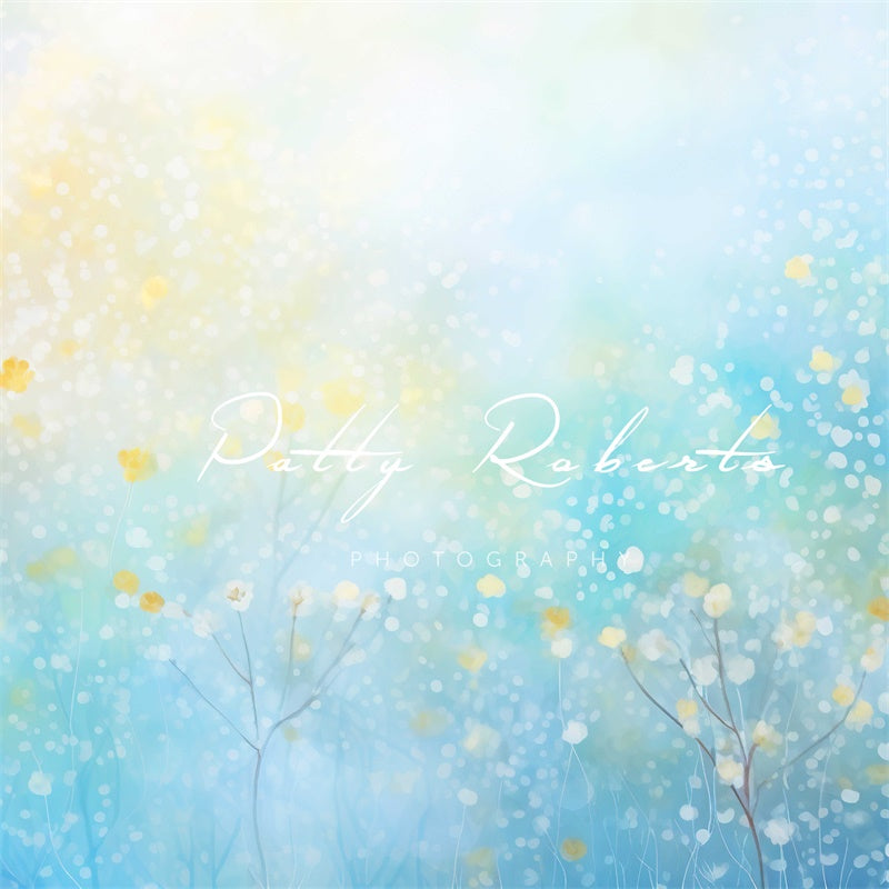 Kate Printemps Bleu Texture Bokeh Toile de fond conçue par Patty Robert - Kate Backdrop FR