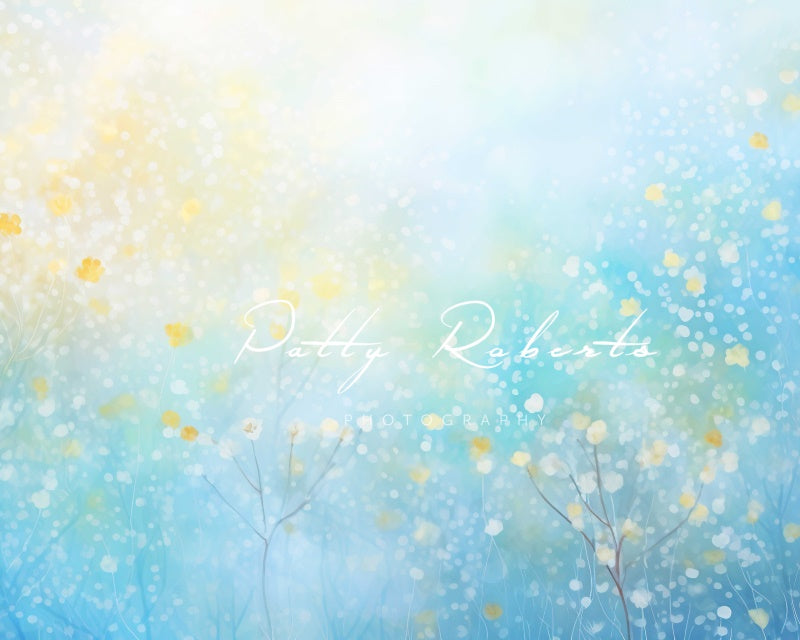 Kate Printemps Bleu Texture Bokeh Toile de fond conçue par Patty Robert - Kate Backdrop FR