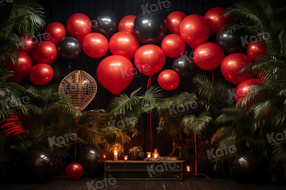 Kate Ballons Arbres Bougies Anniversaire Toile de fond pour la photographie