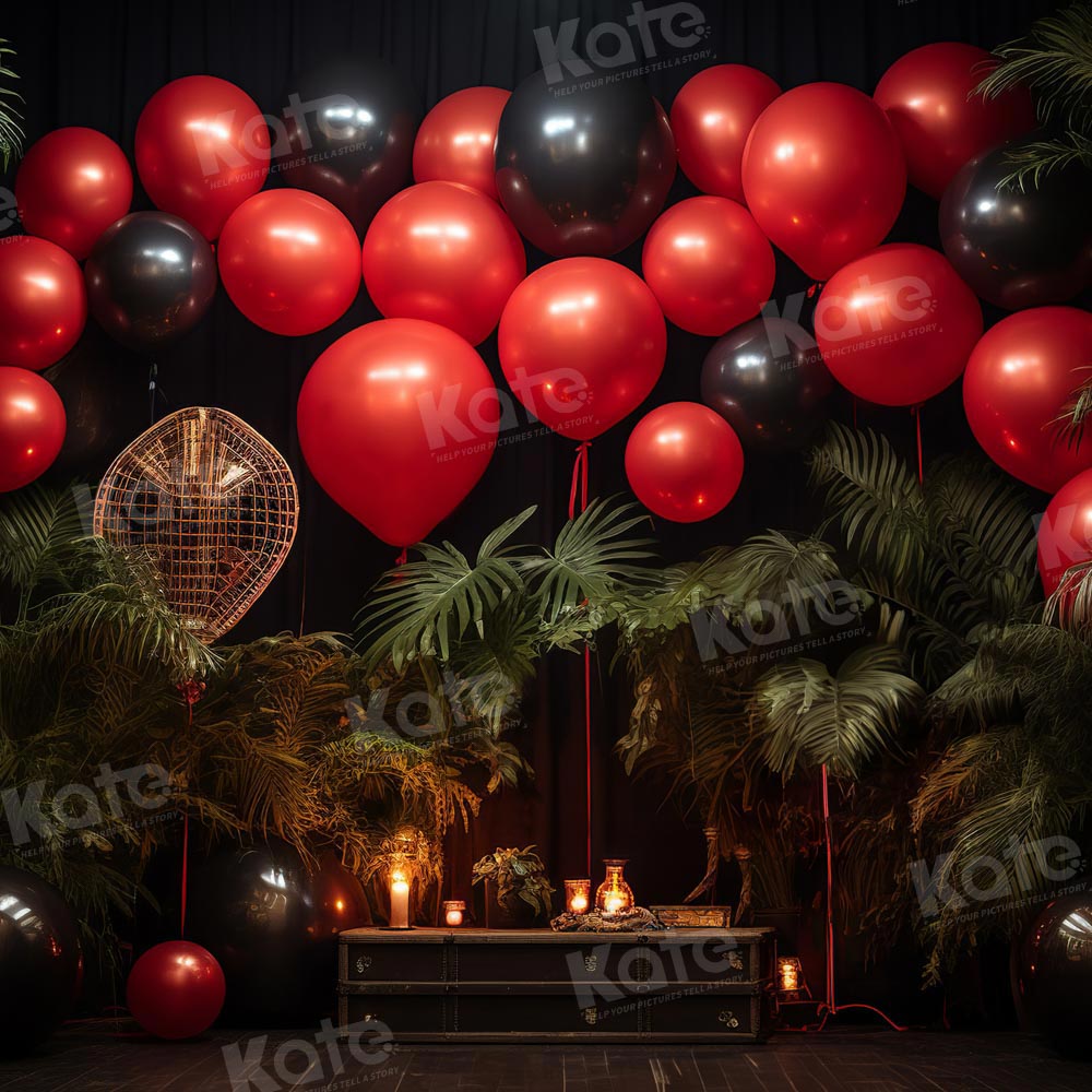 Kate Ballons Arbres Bougies Anniversaire Toile de fond pour la photographie