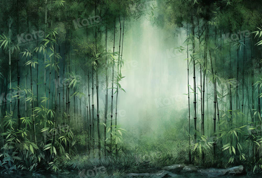 Kate Vert Forêt de bambous Aventure Toile de fond pour la photographie