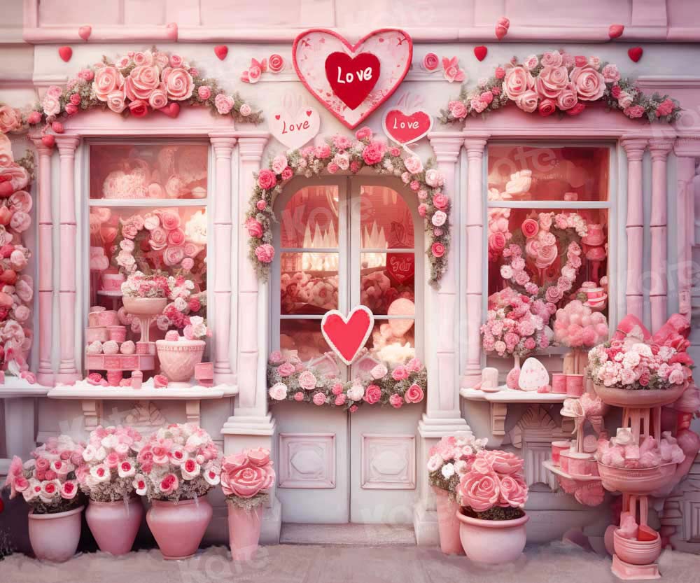 Kate Saint Valentin Rose Boutique de Fleurs Toile de fond conçue par Chain Photographie