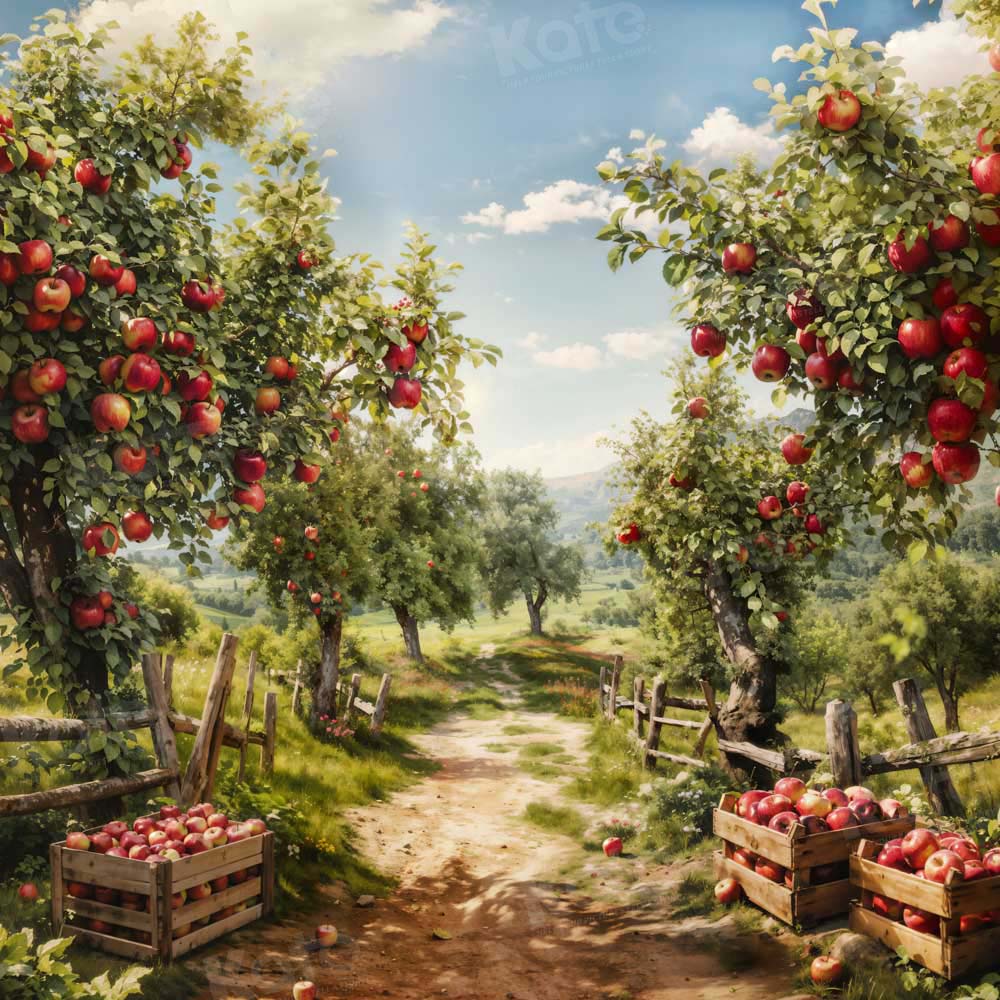 Kate Automne Pommier Chemin Toile de fond conçue par Emetselch