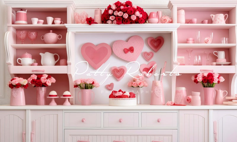 Kate Saint Valentin Rose Cuisine Toile de fond conçue par Patty Robert - Kate Backdrop FR