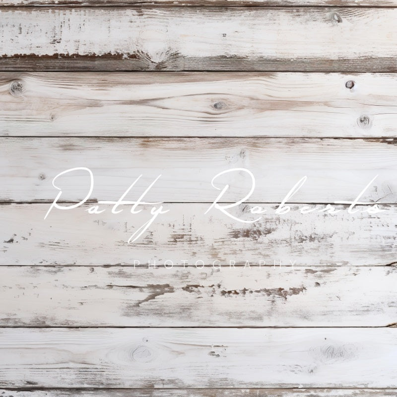 Kate Blanc Vieux Bois Sol Toile de fond conçue par Patty Robert - Kate Backdrop FR
