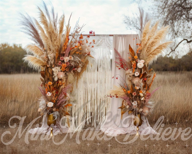 Kate Bohème Mariage Automne Extérieur Toile de fond conçue par Mini MakeBelieve - Kate Backdrop FR