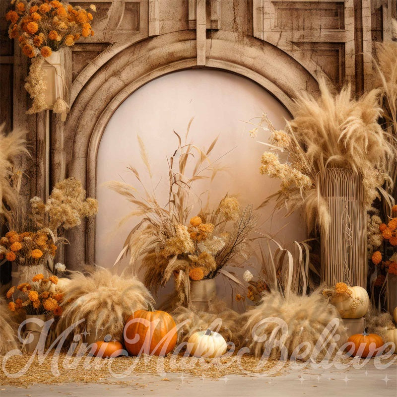 Kate Bohème Citrouilles Mur en arc Thanksgiving Toile de fond conçue par Mini MakeBelieve - Kate Backdrop FR