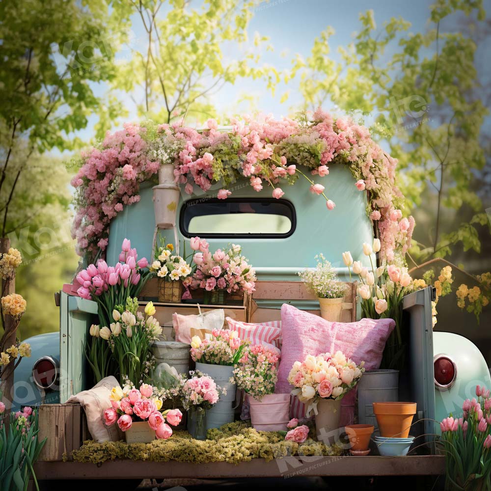 Kate Fleurs Printemps Camion Toile de fond conçue par Emetselch