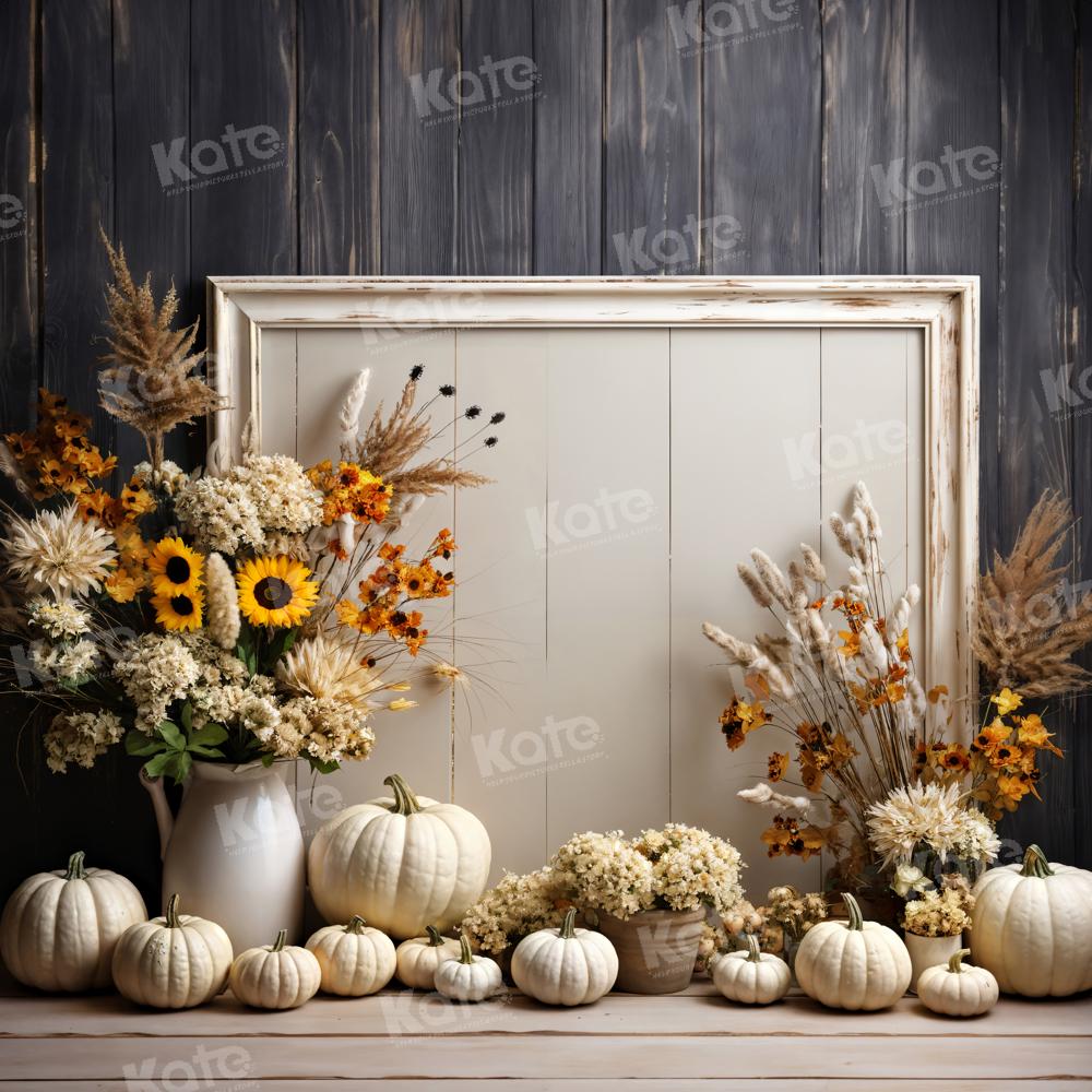 Kate Artistique Blanc Citrouille Mur Toile de fond conçue par Emetselch - Kate Backdrop FR