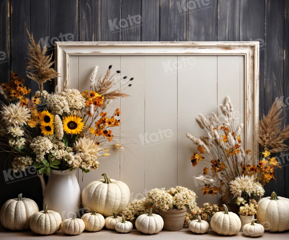 Kate Artistique Blanc Citrouille Mur Toile de fond conçue par Emetselch - Kate Backdrop FR
