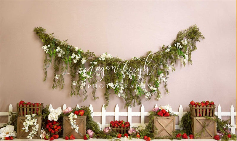 Kate Jardins de Fraises Clôture Toile de fond conçue par Megan Leigh Photographie