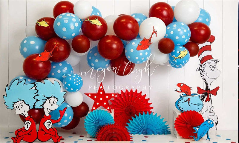 Kate Thing 1 Thing 2 Enfant Toile de fond conçue par Megan Leigh Photographie