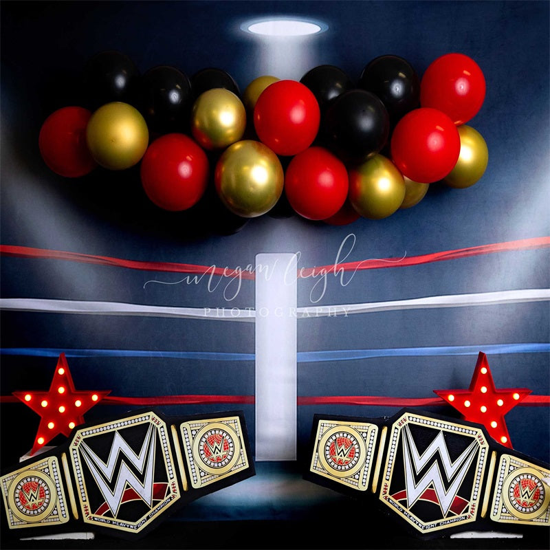 Kate Anneau de lutte Sport Ballons Toile de fond conçue par Megan Leigh - Kate Backdrop FR