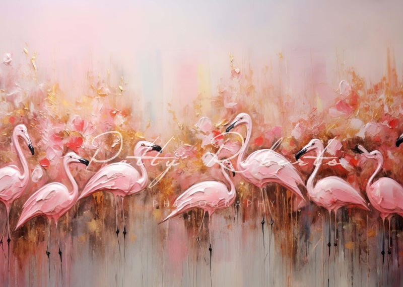 Kate Flamants Rose Toile de fond conçue par Patty Robert - Kate Backdrop FR