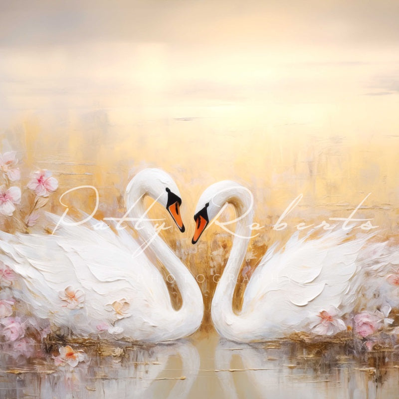 Kate Cygnes Blanc Toile de fond conçue par Patty Robert - Kate Backdrop FR