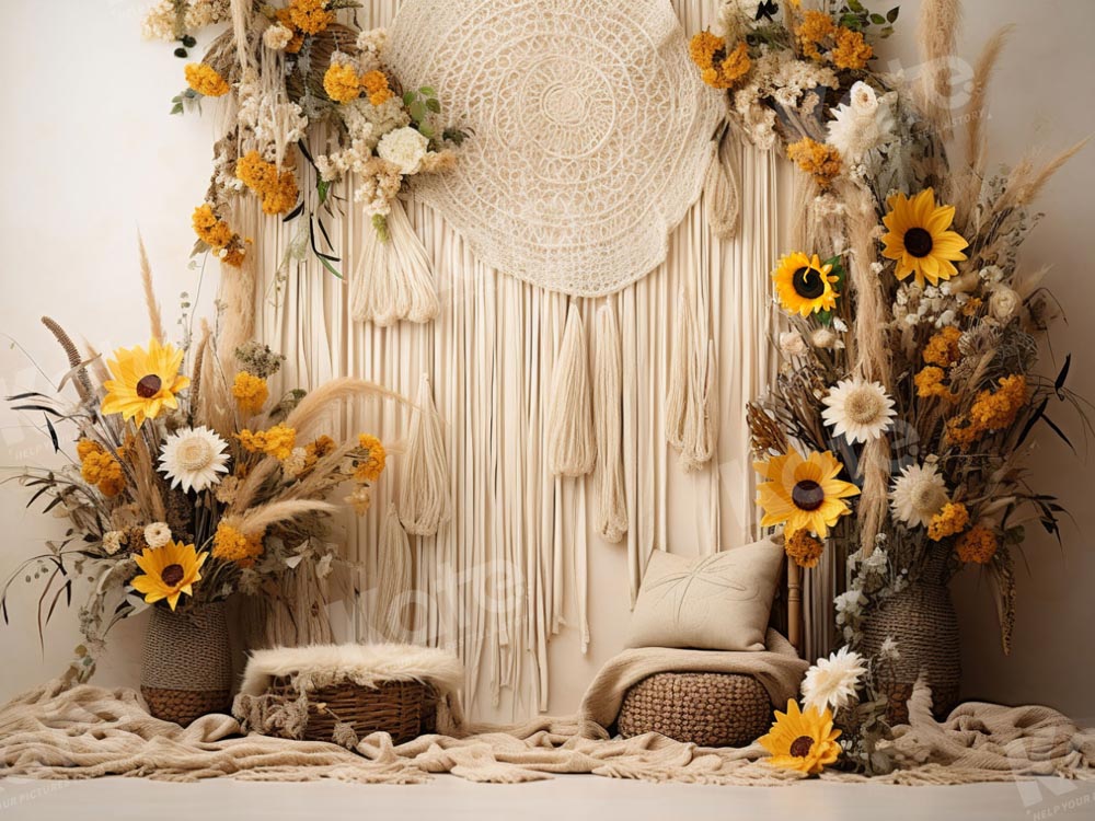 Kate Bohème Tournesol Mur Décor Toile de fond conçue par Emetselch - Kate Backdrop FR
