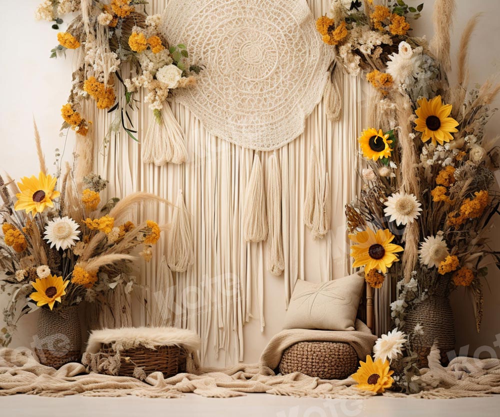 Kate Bohème Tournesol Mur Décor Toile de fond conçue par Emetselch - Kate Backdrop FR