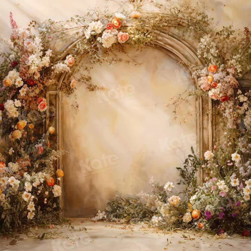 Kate Ensoleillé Beige Mur Arc de fleurs Toile de fond conçue par Emetselch - Kate Backdrop FR