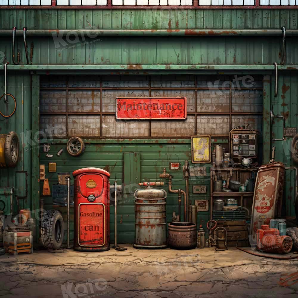 Kate Magasin de Réparation Vert Enfant Toile de fond conçue par Chain Photographie - Kate Backdrop FR