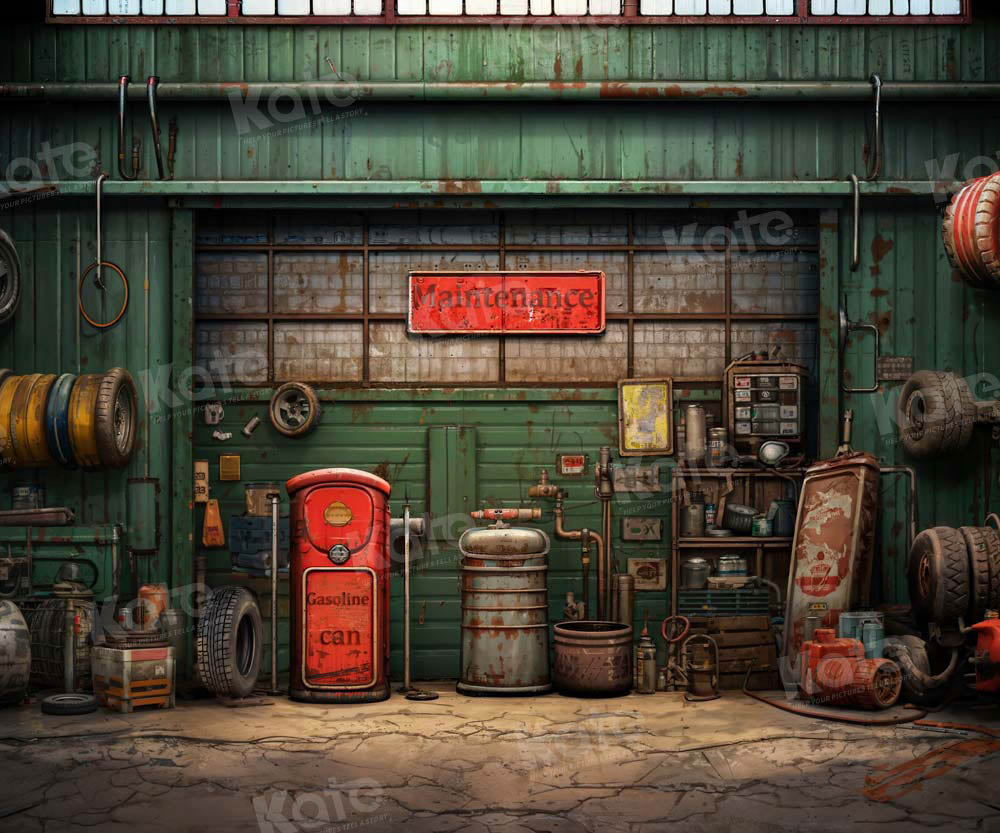 Kate Magasin de Réparation Vert Enfant Toile de fond conçue par Chain Photographie - Kate Backdrop FR