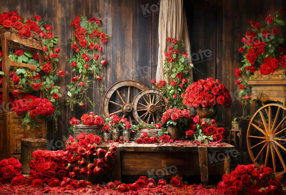 Kate Saint Valentin Rouge Chambre des roses Toile de fond conçue par Emetselch