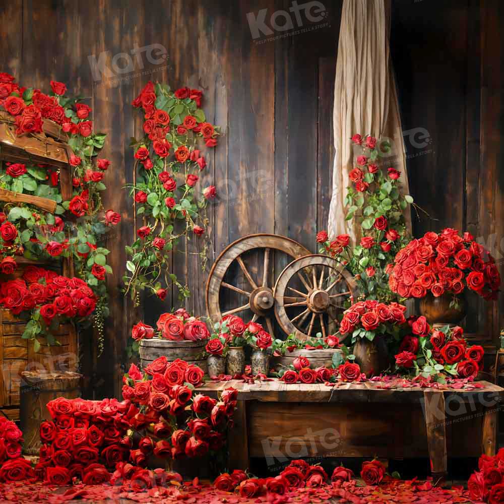 Kate Saint Valentin Rouge Chambre des roses Toile de fond conçue par Emetselch - Kate Backdrop FR