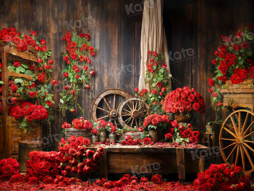 Kate Saint Valentin Rouge Chambre des roses Toile de fond conçue par Emetselch - Kate Backdrop FR