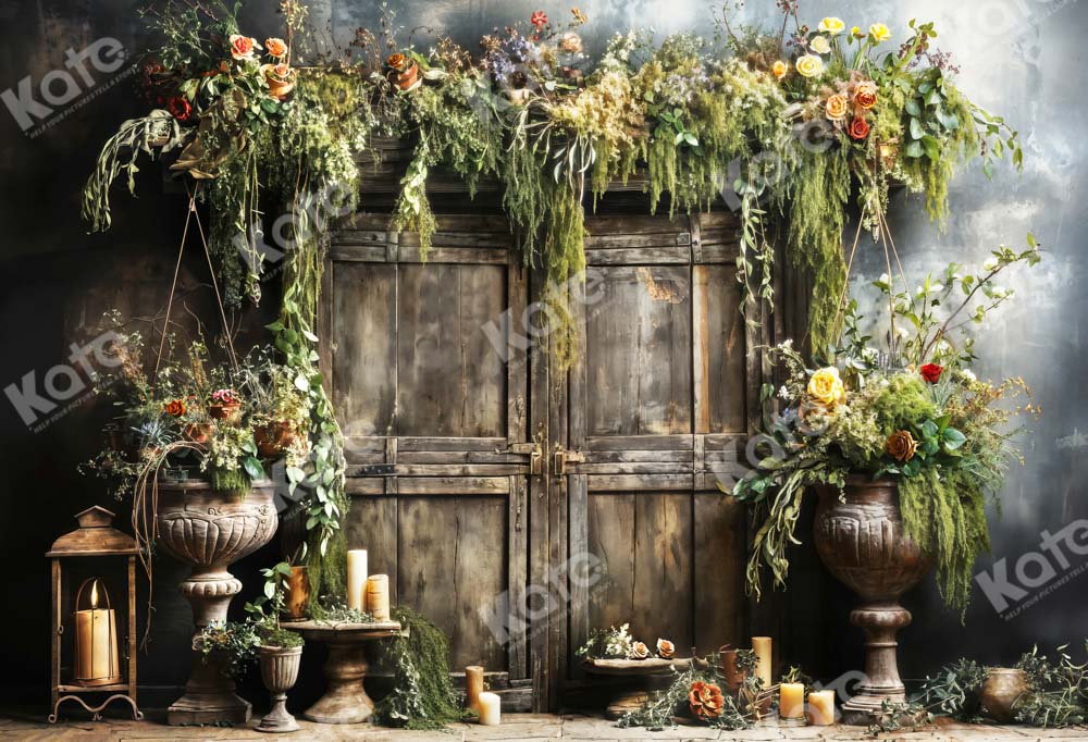 Kate Printemps Plante Bougie Porte en bois Toile de fond conçue par Emetselch