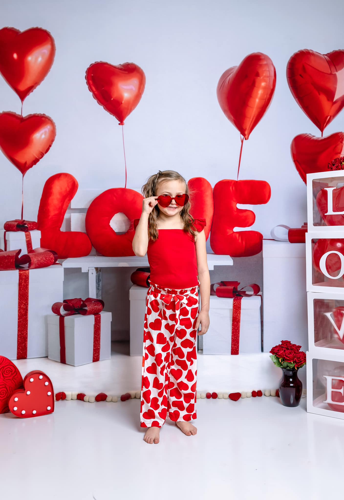 Kate Saint Valentin LOVE Ballons Cadeaux Toile de fond conçue par Emetselch - Kate Backdrop FR