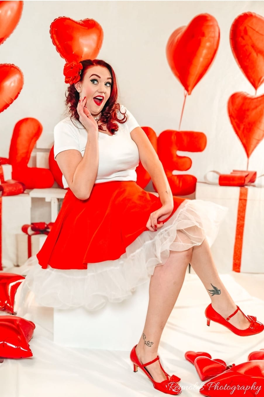 Kate Saint Valentin LOVE Ballons Cadeaux Toile de fond conçue par Emetselch - Kate Backdrop FR