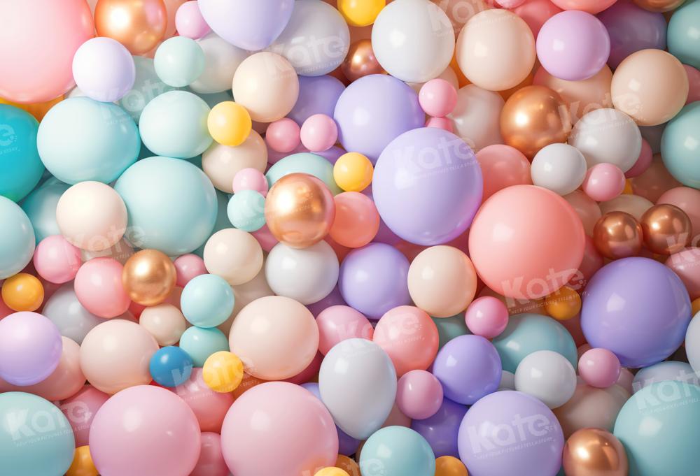 Kate Ballons colorés Anniversaire Enfant Toile de fond conçue par Emetselch - Kate Backdrop FR